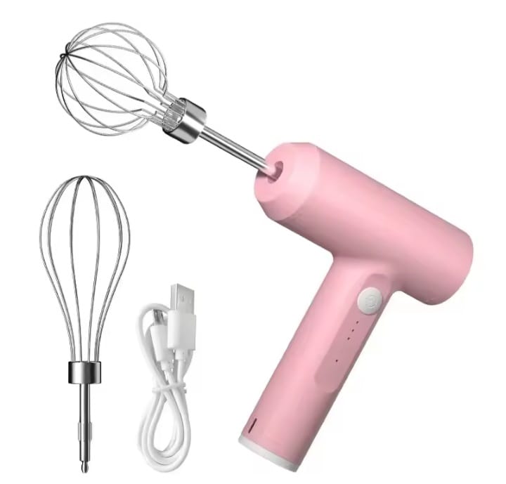 Wireless Electric Hand Whisk – USB Rechargeable 3-Speed Egg Beater