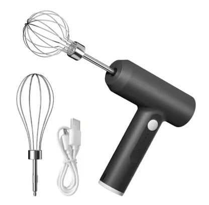 Wireless Electric Hand Whisk – USB Rechargeable 3-Speed Egg Beater