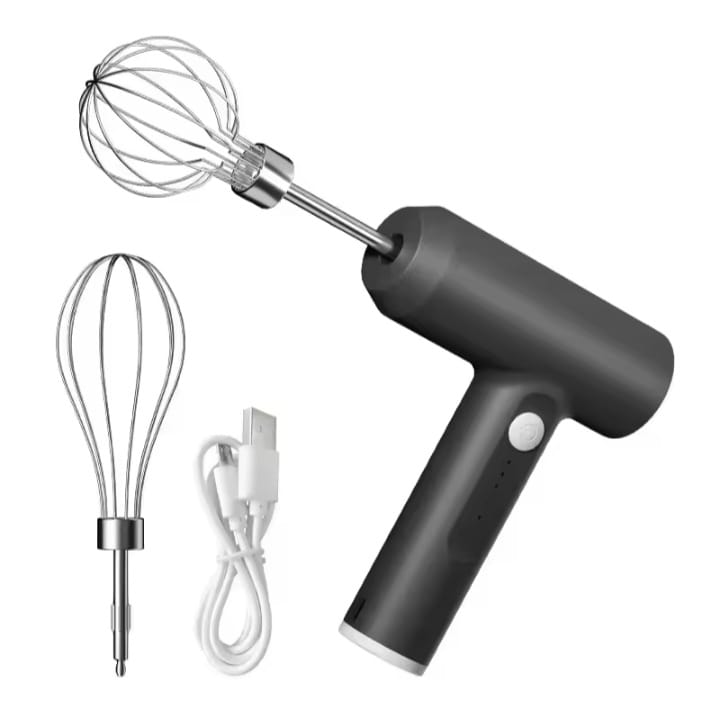 Wireless Electric Hand Whisk – USB Rechargeable 3-Speed Egg Beater