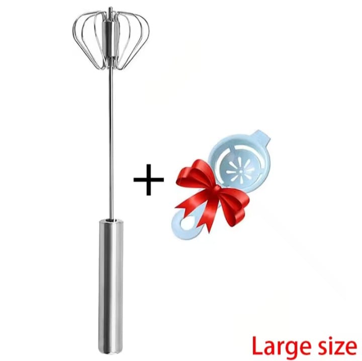 3-Piece Stainless Steel Hand Whisk Set – Long, Medium & Short