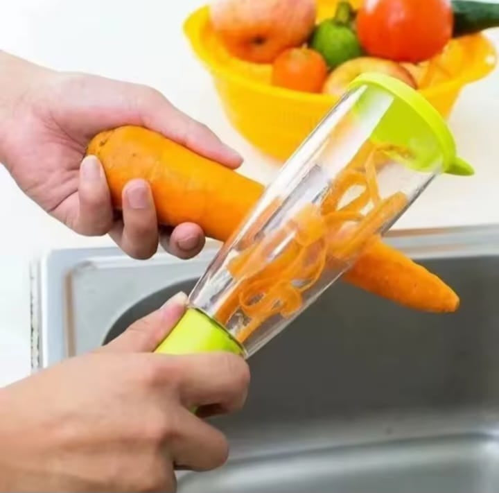 Storage Catch Cup Vegetable Peeler – Mess-Free Peeling