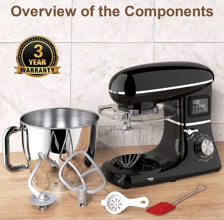 1500W Smart Stand Mixer – 6.5L Kitchen Mixer with LED Display