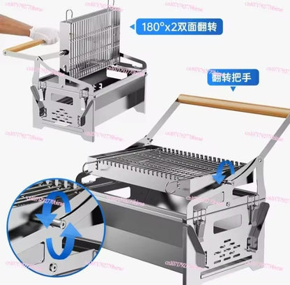 180° Double-Flip BBQ Grill – 2-in-1 Braai & Fire Pit
