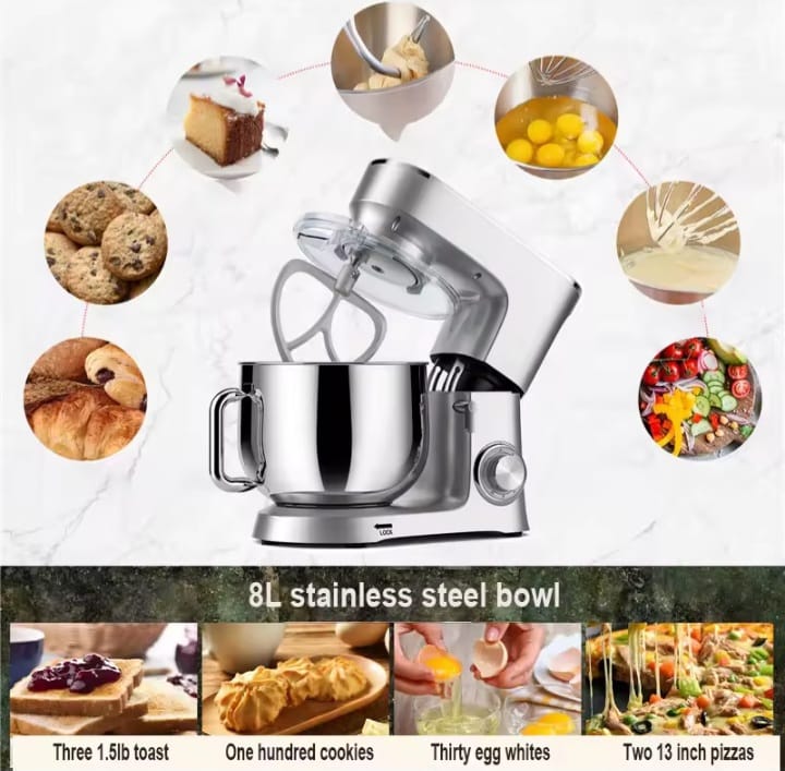 8L Professional Stand Mixer – 10-Speed Chef Machine