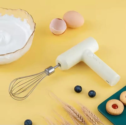 Wireless Electric Hand Whisk – USB Rechargeable 3-Speed Egg Beater