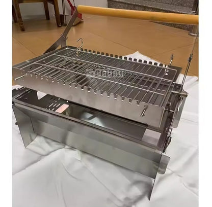 Rotating Mesh BBQ Grill – Foldable Outdoor Braai