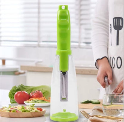 Storage Catch Cup Vegetable Peeler – Mess-Free Peeling