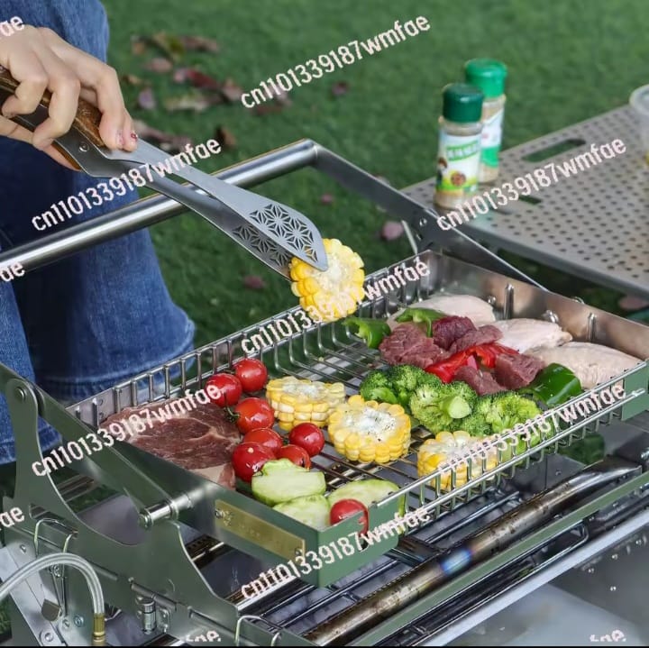 SKJ-017 Gas & Charcoal Outdoor Flip Grill System – Professional Braai Station