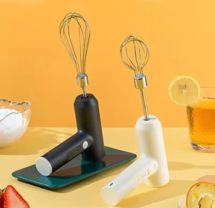 Wireless Electric Hand Whisk – USB Rechargeable 3-Speed Egg Beater