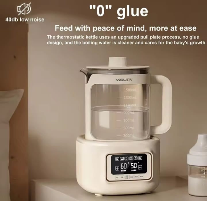 MISUTA 1.5L Smart Baby Kettle – 72-Hour Thermostatic Milk Warmer