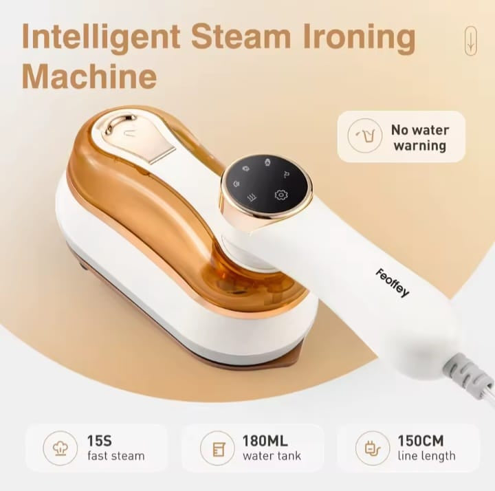 Feoffey 1200W LCD Steam Iron – 3-Mode Handheld Garment Steamer